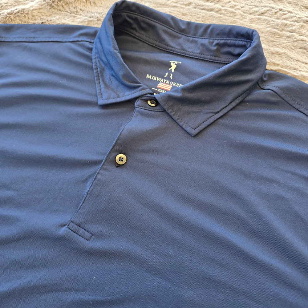 Fairway & Greene Mens XXXL Navy Blue Performance Golf Polo Shirt FGM-CC-01 USA